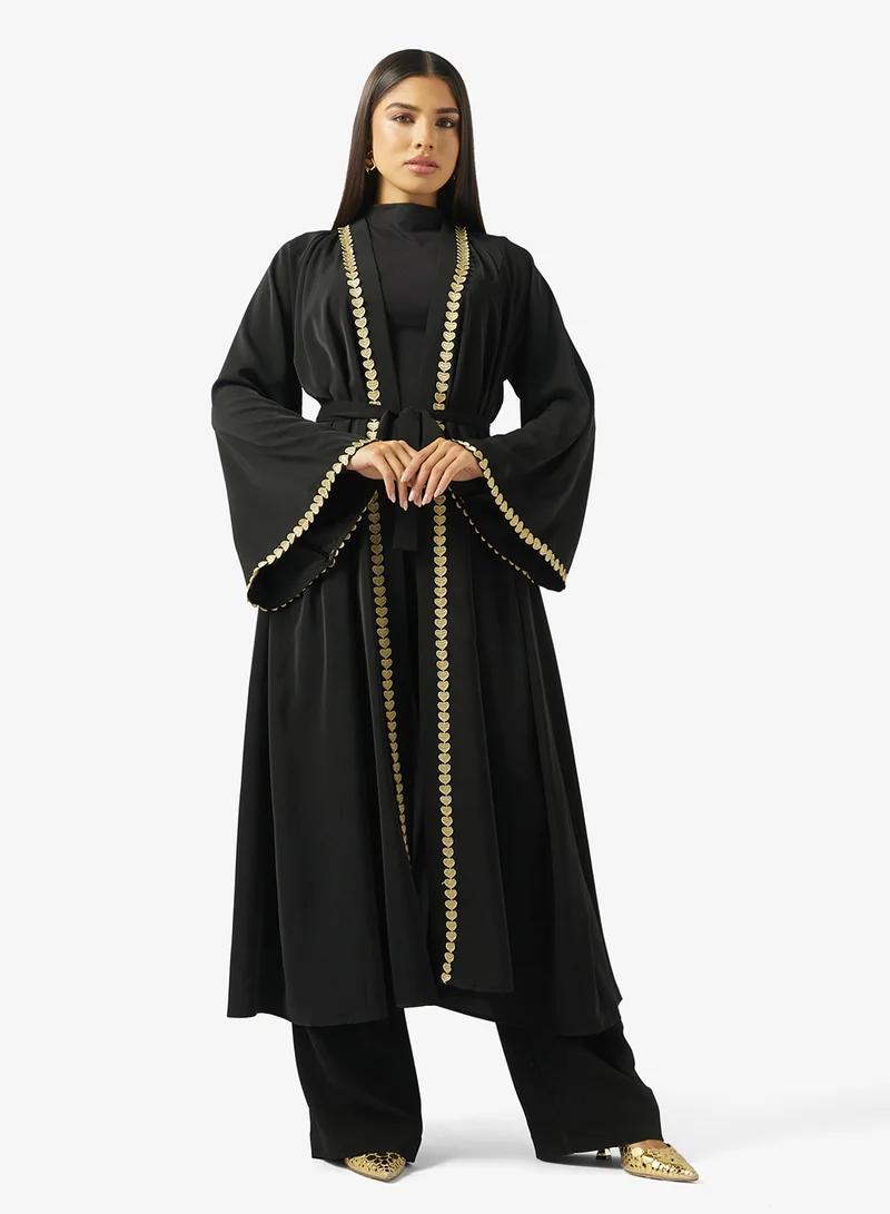 Khizana  Basic Abaya With Contrast Hem for Women | Best Price UAE